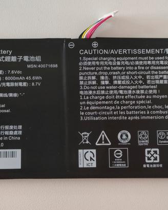 Batteria Notebook 7.6V 4588105-2S NUOVA - Chuwi / 