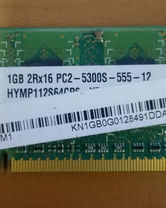 RAM Laptop Hynix 1GB DDR2 667MHz PC2-5300S SO-DIMM
