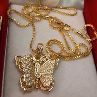 Collana" Farfalla"Placcata ORO18k G.F.  cm55