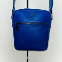 Versace tracolla pelle blu