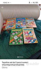 fumetti topolino set da 5 pezzi 