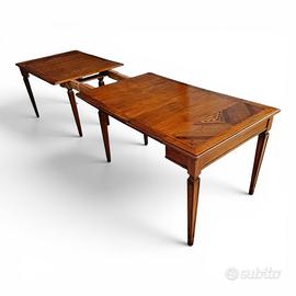 Tavolo consolle allungabile con piano intarsiato