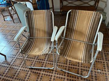 Coppia di poltrone pieghevoli vintage GPB