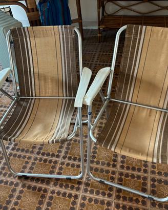 Coppia di poltrone pieghevoli vintage GPB