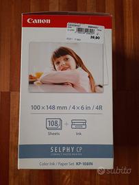 Carta fotografica e inchiostro Canon Selphy