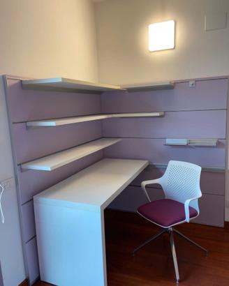 boiserie attrezzata  ditta Zalf con  scrivania.