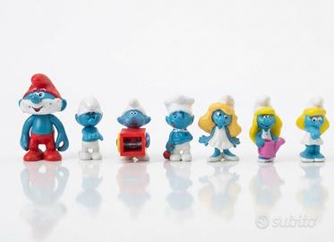 Lotto 7 ststuine puffi vintage