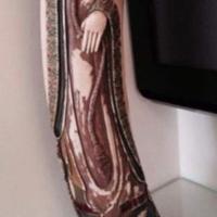 Statua cina in policromo