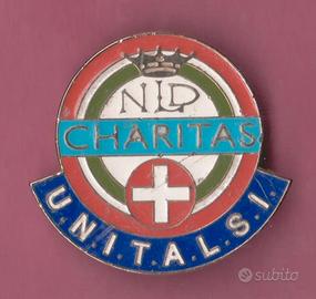 Spilla in metallo dipinto- NLD CHaritas.