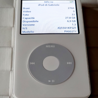 Apple ipod 30 giga con cavo usb e caricabatterie