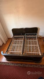 Letto Matrimoniale Vintage "A Barca" svizzero 50’