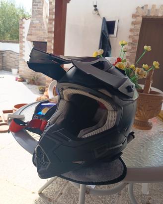 Casco Oneal Nero (2SRS V.23 Flat) + MASCHERA