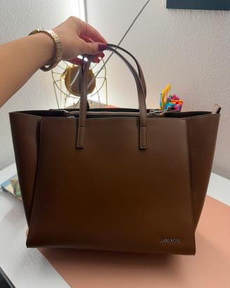 Borsa Label Rose Chocolate Small