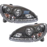 FARI XENON MERCEDES CLASSE S W220 02-05 FONDO NERO