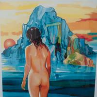 Quardro Stampa Artistica Donna isolana 