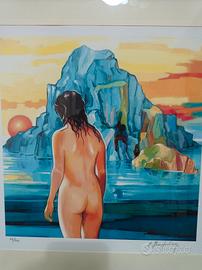 Quardro Stampa Artistica Donna isolana 