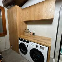 mobili per lavanderia o bagno in rovere rustico