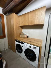 mobili per lavanderia o bagno in rovere rustico