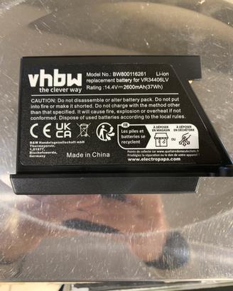 vhbw batteria sostituisce LG BRL1, EAC62218205, EACAA1, MEZ63456808 per aspirapolvere nero (2600mAh, 14,4V, Li-Ion