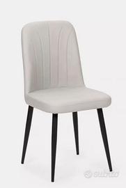 Sedia ecopelle grigio chiarissimo