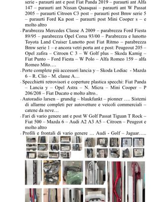 Auto e pezzi di ricambio