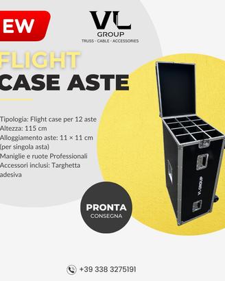 FLIGHT CASE ASTE – 12 POSTI