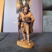 pastore presepe legno dipinto a mano 