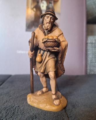 pastore presepe legno dipinto a mano 