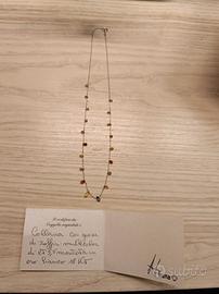 collana oro bianco con zaffiri