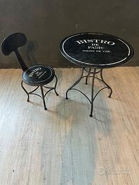 Dialma Brow set tavolo+sedia abbinata in metallo