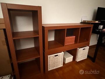 Moduli cubi effetto legno (tipo kallax)