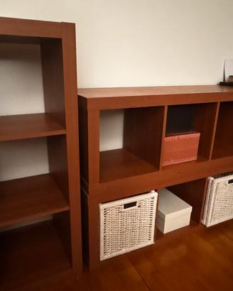 Moduli cubi effetto legno (tipo kallax)