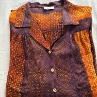 Camicia Orchidea arancione e viola