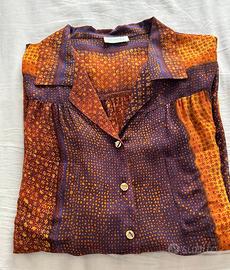 Camicia Orchidea arancione e viola