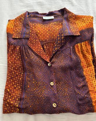 Camicia Orchidea arancione e viola