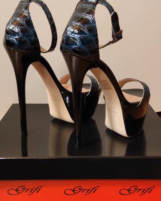 Sandali da donna tacco 12 con plateau tg. 35