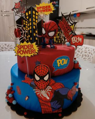 torta scenografica spiderman baby