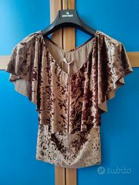 Maglia t-shirt Donna Marrone PDK marrone