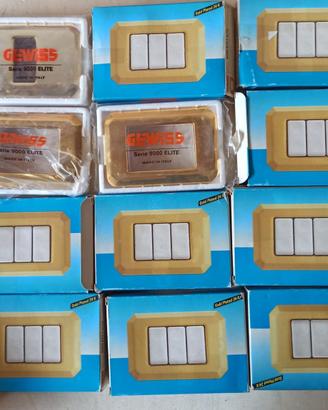 Placca 3 posti per supporto oro Gewiss codice 9000