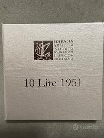Lingottini 10 Lire 1951 in argento