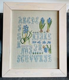 Quadro ricamato a mano  a punto croce