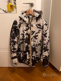 Giubbotto K-Way bianco e nero