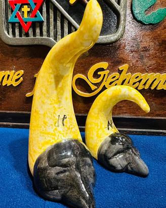 Coppia di Corni in Ceramica – Artigianali