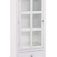 Vetrina in legno con ripiani,stile shabby