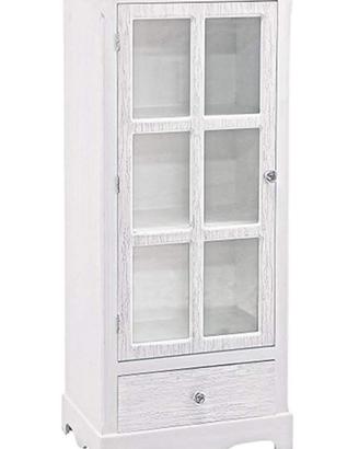Vetrina in legno con ripiani,stile shabby