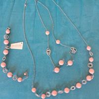 Swaroski Elements Collana Bracciale Rosa