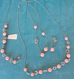 Swaroski Elements Collana Bracciale Rosa