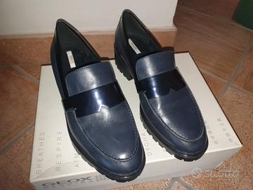 Mocassini in pelle, color navy