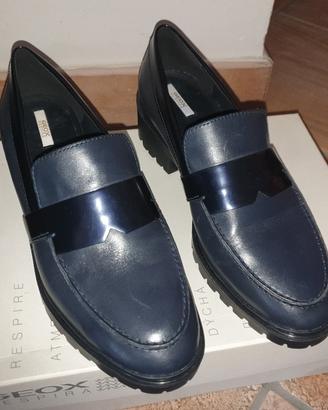 Mocassini in pelle, color navy