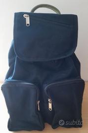 Zaino marca Organic nuovo in tela Blu/Jeans Verde